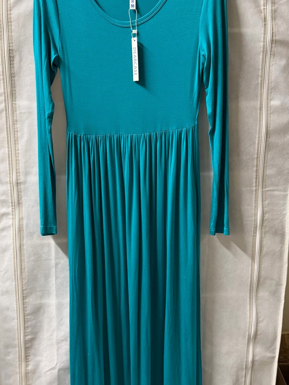 Dearcase Teal Long Sleeve Maxi Dress